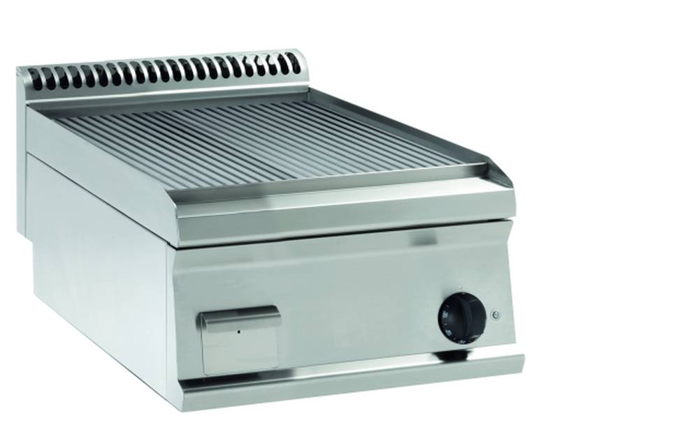 KBS Gas-Grillplatte gerillt hartverchromt mit 1 Heizzone Tischgerät