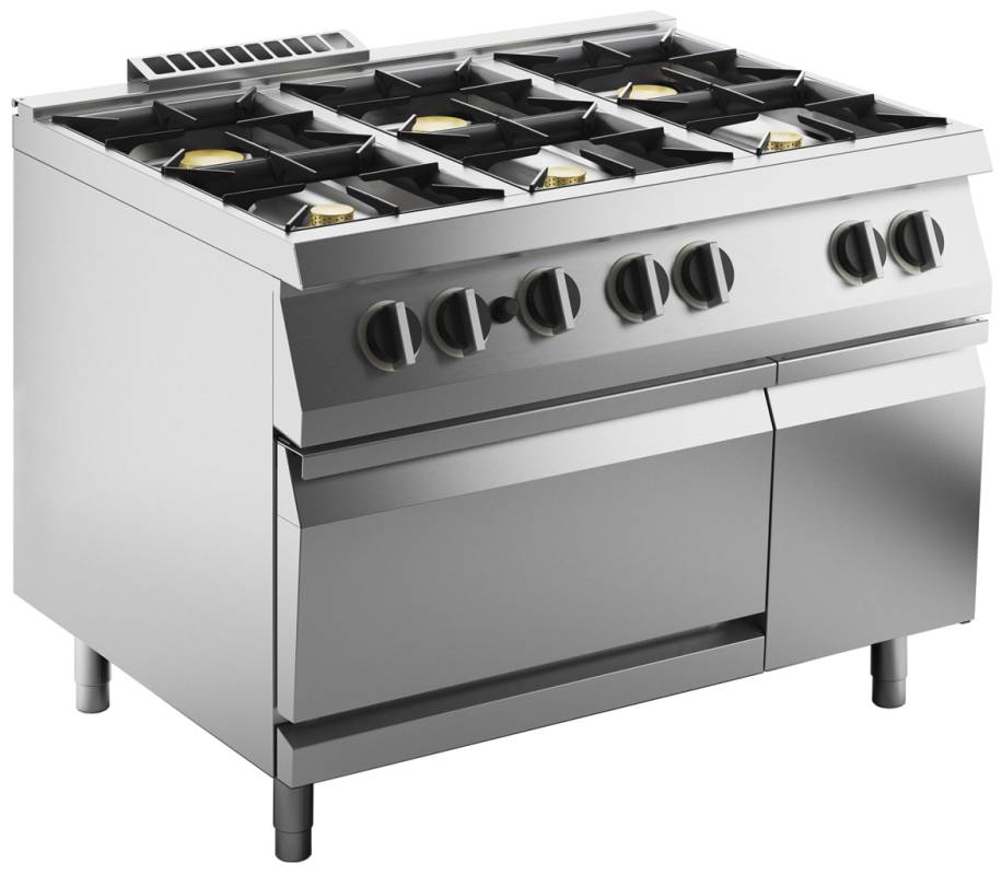 KBS Gas-Herd 6 Brenner mit Gas-Ofen