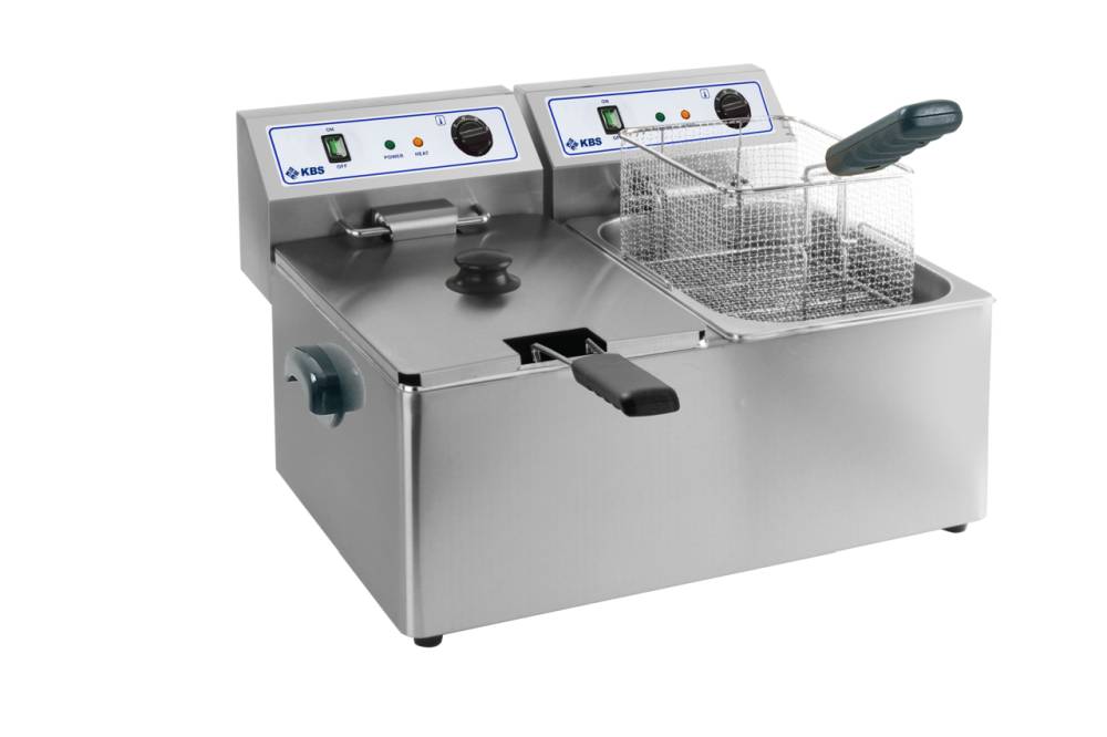 KBS Doppel-Fritteuse Elektro 2x 8 Liter Becken