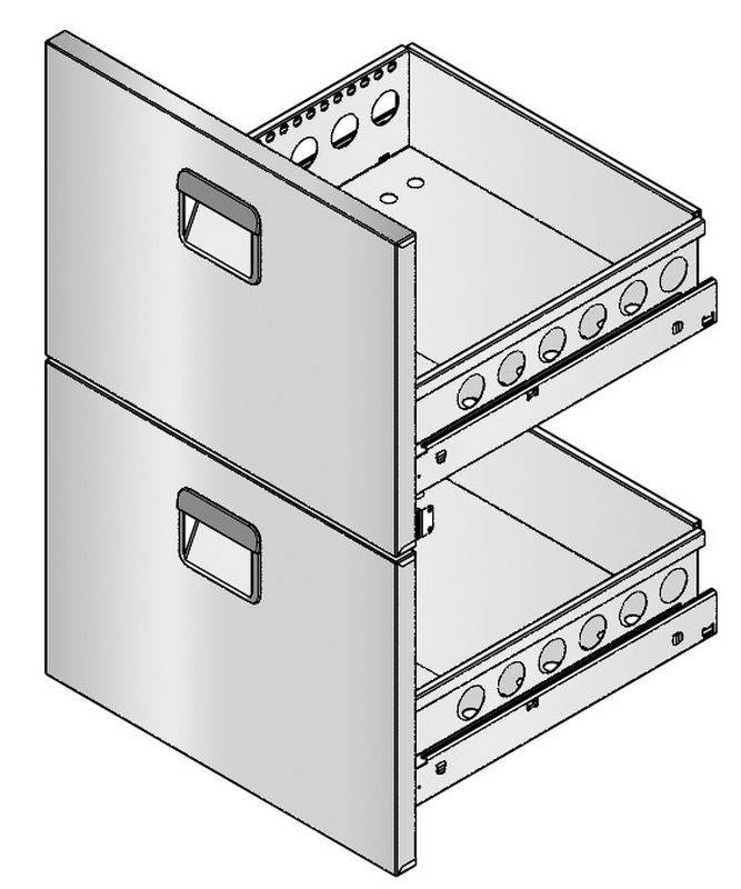KBS Schubladensatz 1/2+1/2 für Getränketheke