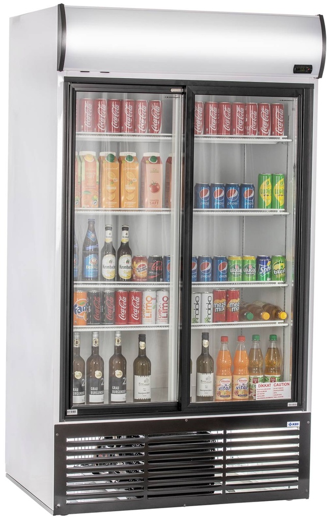 Glastürkühlschrank KBS 1250 GDU mit Schiebetüren
