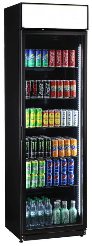 KBS Glastürkühlschrank FLK 365 schwarz