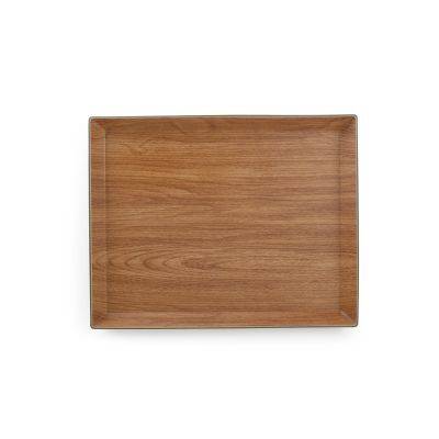Servierplatte, Buffet, 38 × 30 × 2,5 cm, braun