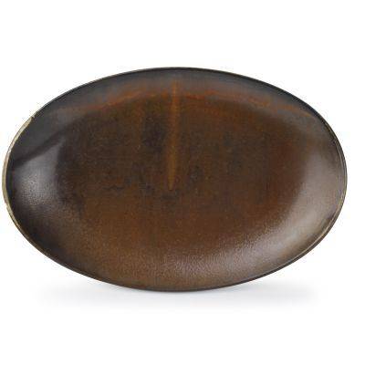 Servierplatte Escura aus Porzellan, 31 × 20,5 × 4 cm