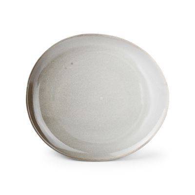 Teller Ceres aus Porzellan, 25 x 23 cm, grau