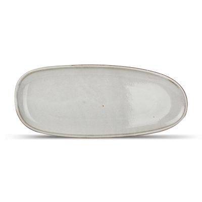 Teller Ceres, 34 x 14,5 cm, grau