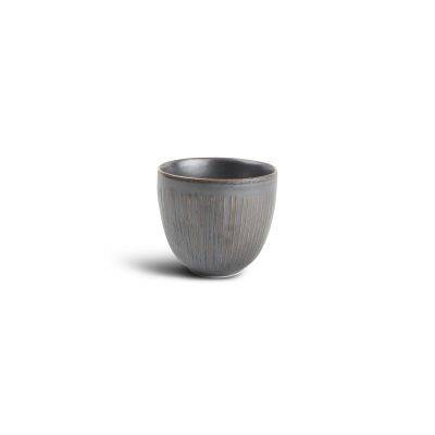 Tasse Linien aus Porzellan, 15 cl, silber