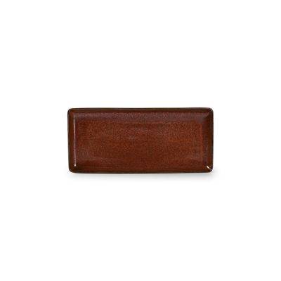 Servierplatte, Tapa aus Porzellan, 29 × 13 × 2,5 cm, rot