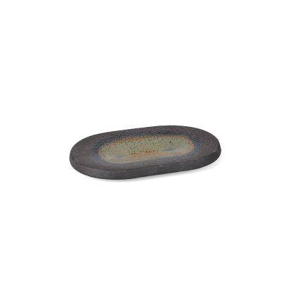 Servierplatte strukturiertes Moos Cone, 25 x 16,5 cm
