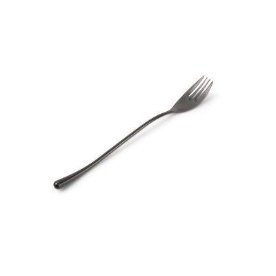 Tafelgabel matt Revive aus Edelstahl, 21 cm, schwarz