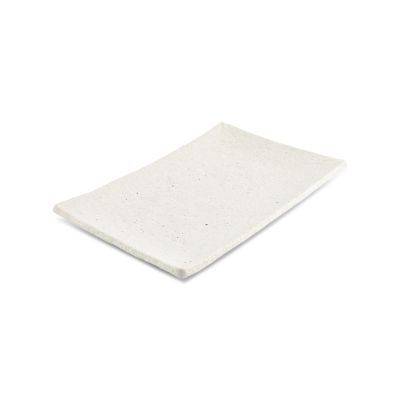 Servierplatte Kreideweiß Calca aus Porzellan, 31 × 21 × 3 cm