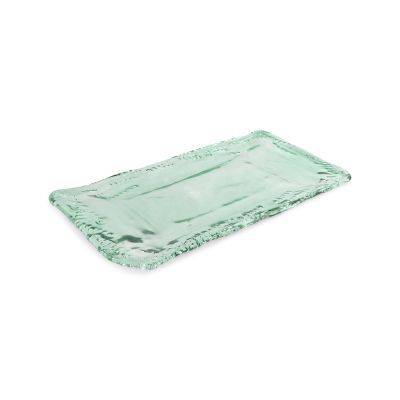 Servierteller Ecovitra aus Glas, 49 × 24 × 2 cm, grün