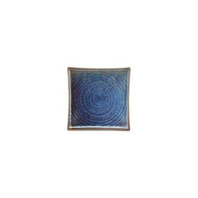 Teller Line, 20,5 x 20,5 cm, blau