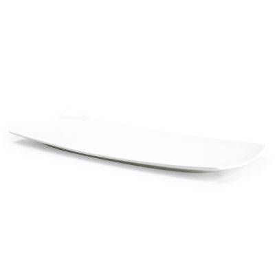 Servierplatte Appetite aus Porzellan, 30,5 x 13 cm, weiß