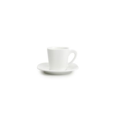 Mokkatasse und Untertasse Match aus Porzellan, 8 cl