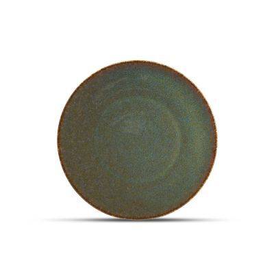 Teller Cirro aus Porzellan, 21 cm, grün