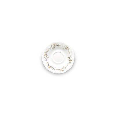 Mocha-Unterteller braunes Blumenmuster Retro, 12 cm