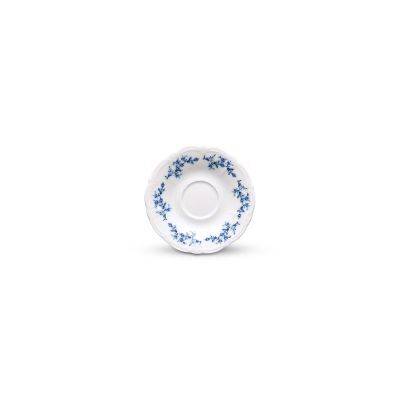 Mokka-Untertasse blaue Blume Retro, 12 cm