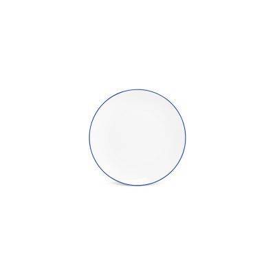 Teller Coupe blauer Rand Basic White, 24 cm