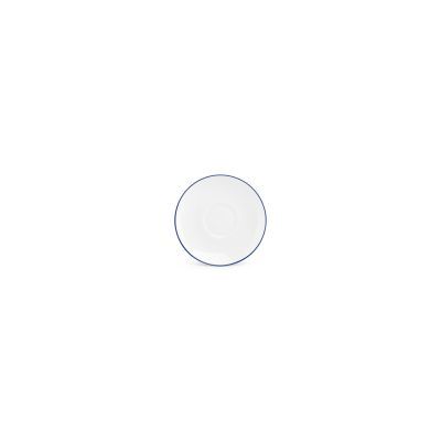 Untertasse blauer Rand Basic White, 14,5 cm