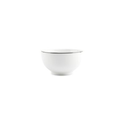 Schüssel grüner Rand Basic White, Ø 14 cm, H 8 cm