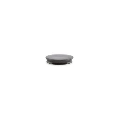Servierplatte Roche aus Porzellan, ø 10,5 cm, H 2 cm, schwarz