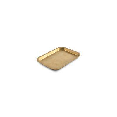 Servierplatte, antikgold Serve aus Edelstahl