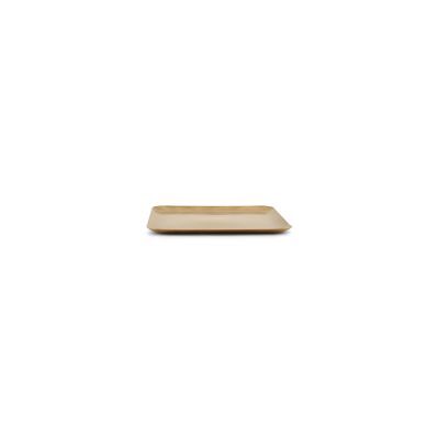 Serviertablett, antikgold Serve aus Edelstahl, 19 × 19 × 0,5 cm