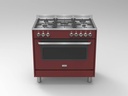 SARO Multifunktionsherd Gas/Elekt., TS95C61LVI bordeaux