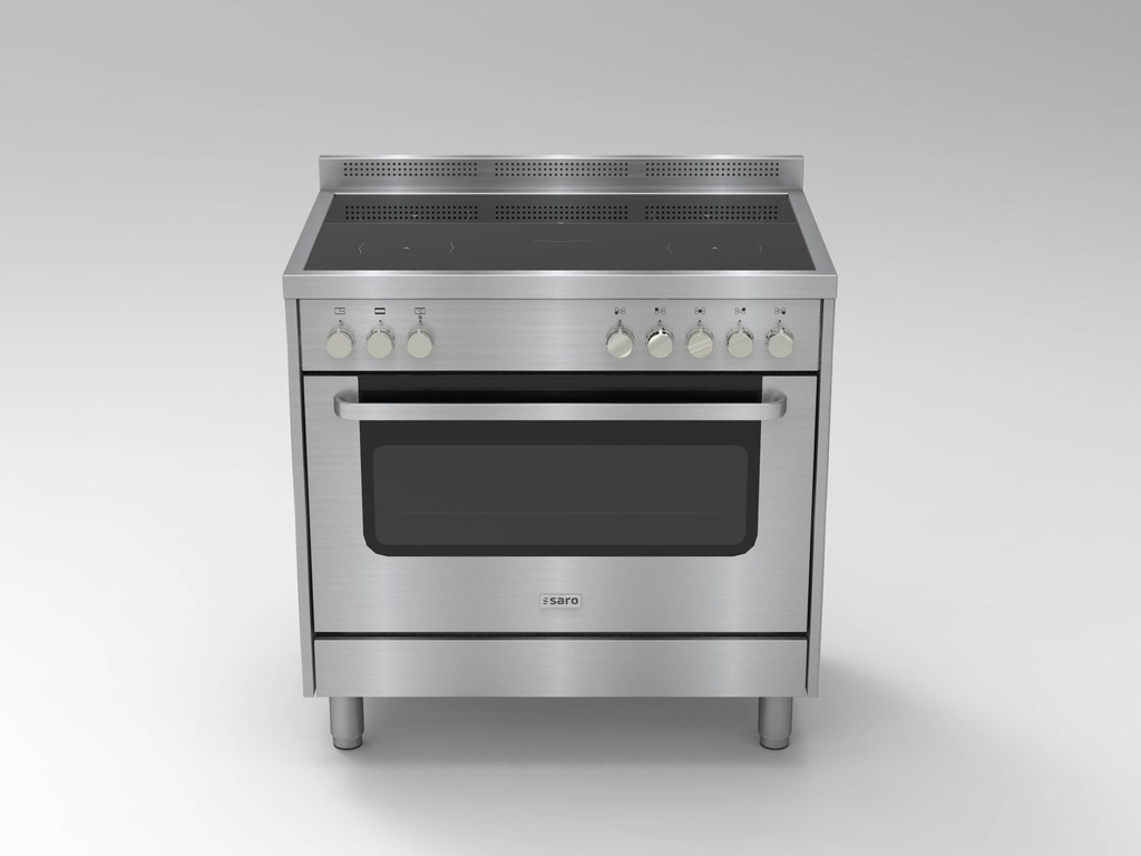 SARO Induktionsherd+Elektrobackofen, TS95IND61X silber