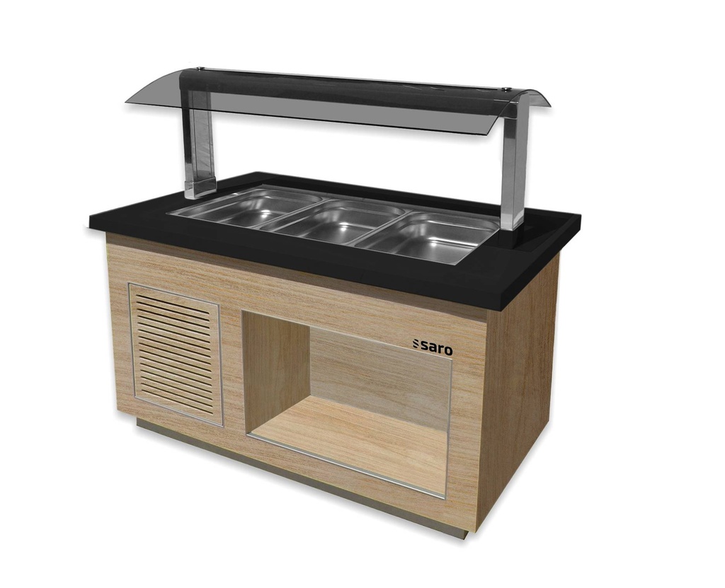 SARO Heißes Buffet f.3x 1/1GN, PREMIUM LINE SB-H130 OAK