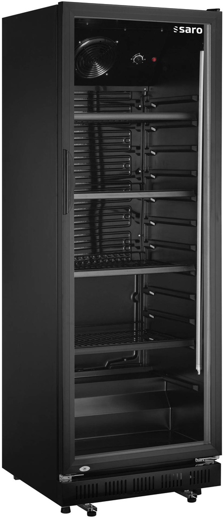 SARO Getränkekühlschrank, Glastür, schwarz, GTK 360