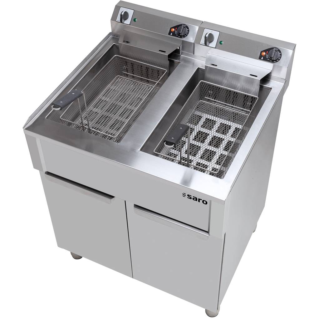 SARO Elektrofritteuse 20+20 Liter, Modell BRAGA