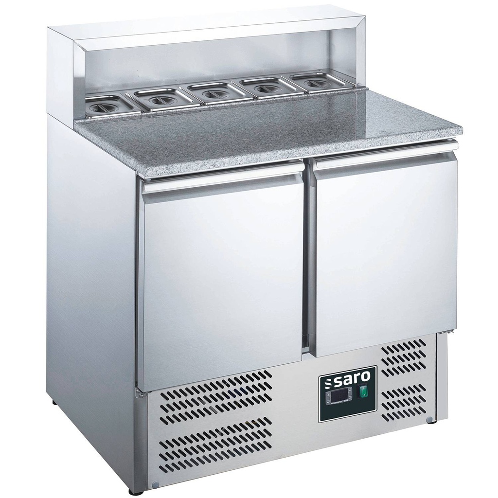 SARO Pizzatisch, 2 Türen, mit Aufsatz, Modell EPS 900