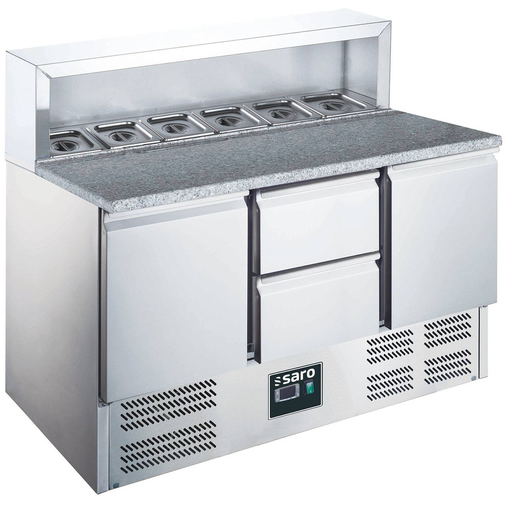 SARO Pizzatisch, 2 Tür.+2 Schubl., Aufsatz, EPS 903 2/2