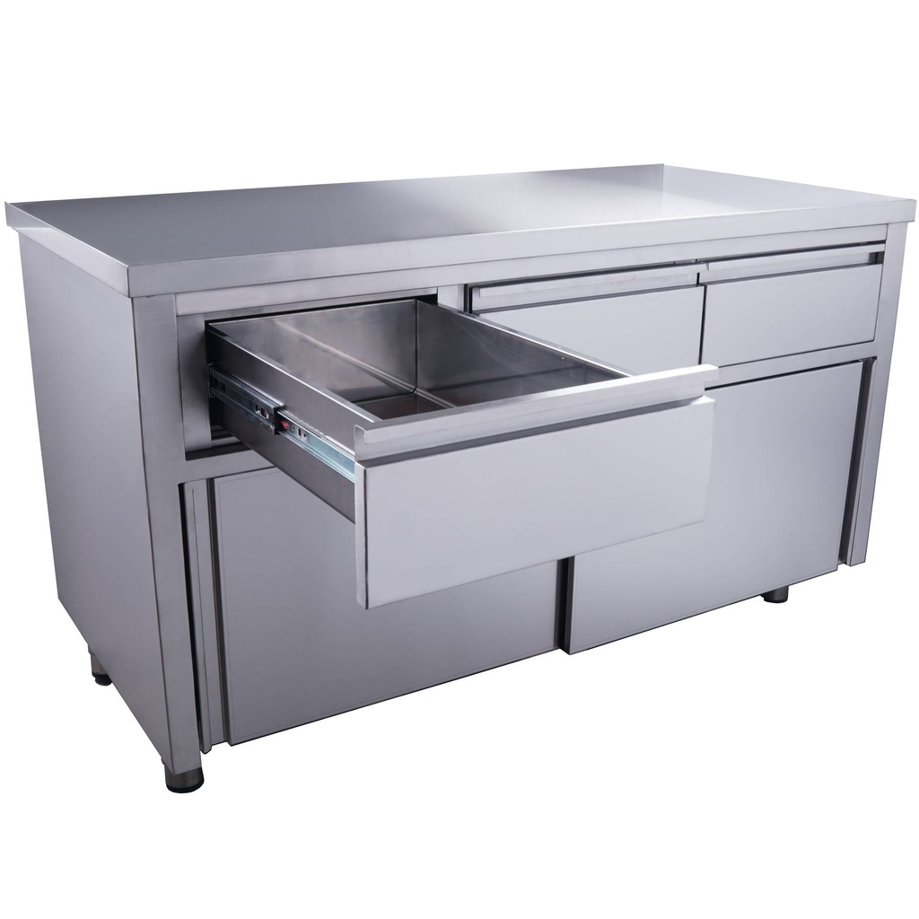 SARO Schiebetürenschrank mit 3 Schubladen, 1400x700mm