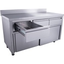 SARO Schiebetürenschrank, 3 Schubl.,Aufkant.,1400x700mm