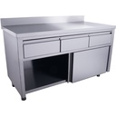SARO Schiebetürenschrank, 3 Schubl.,Aufkant.,1600x700mm