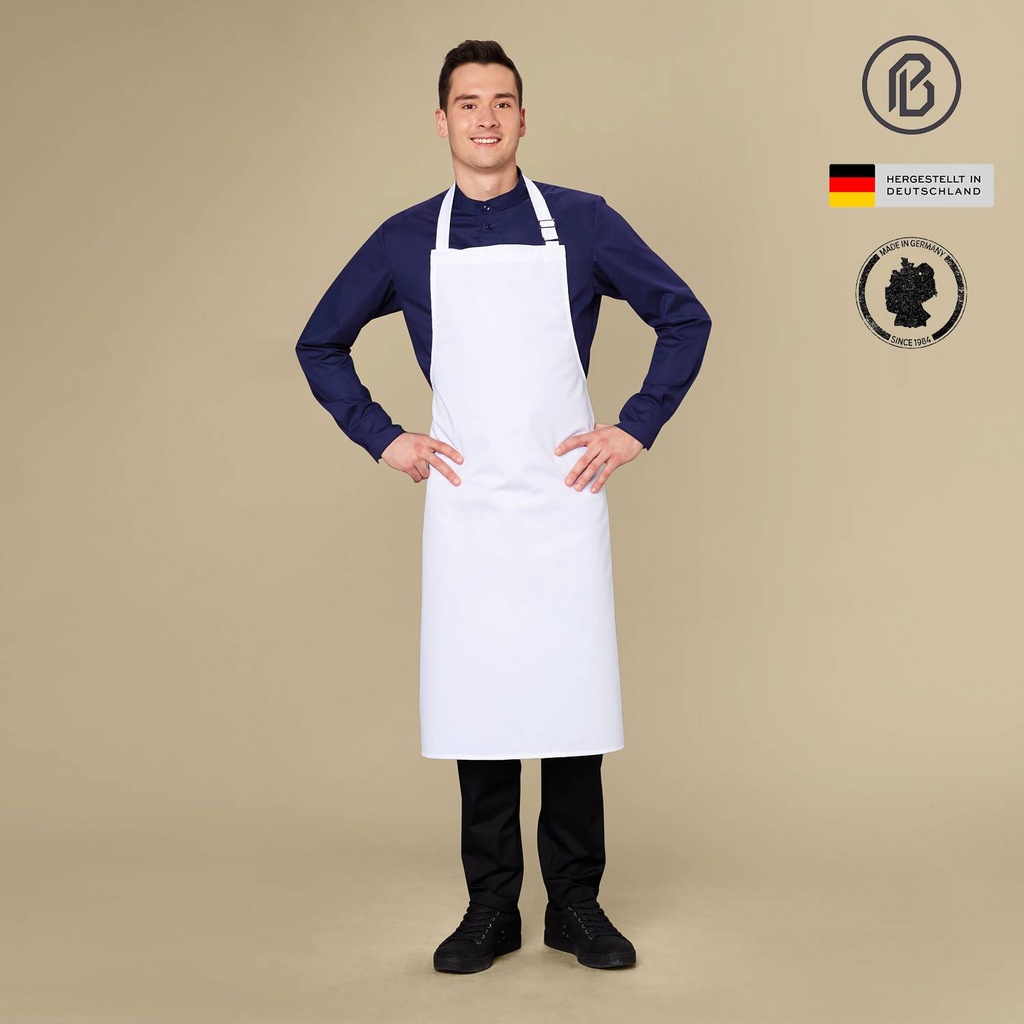 KÖPER-Latzschürze , weiss