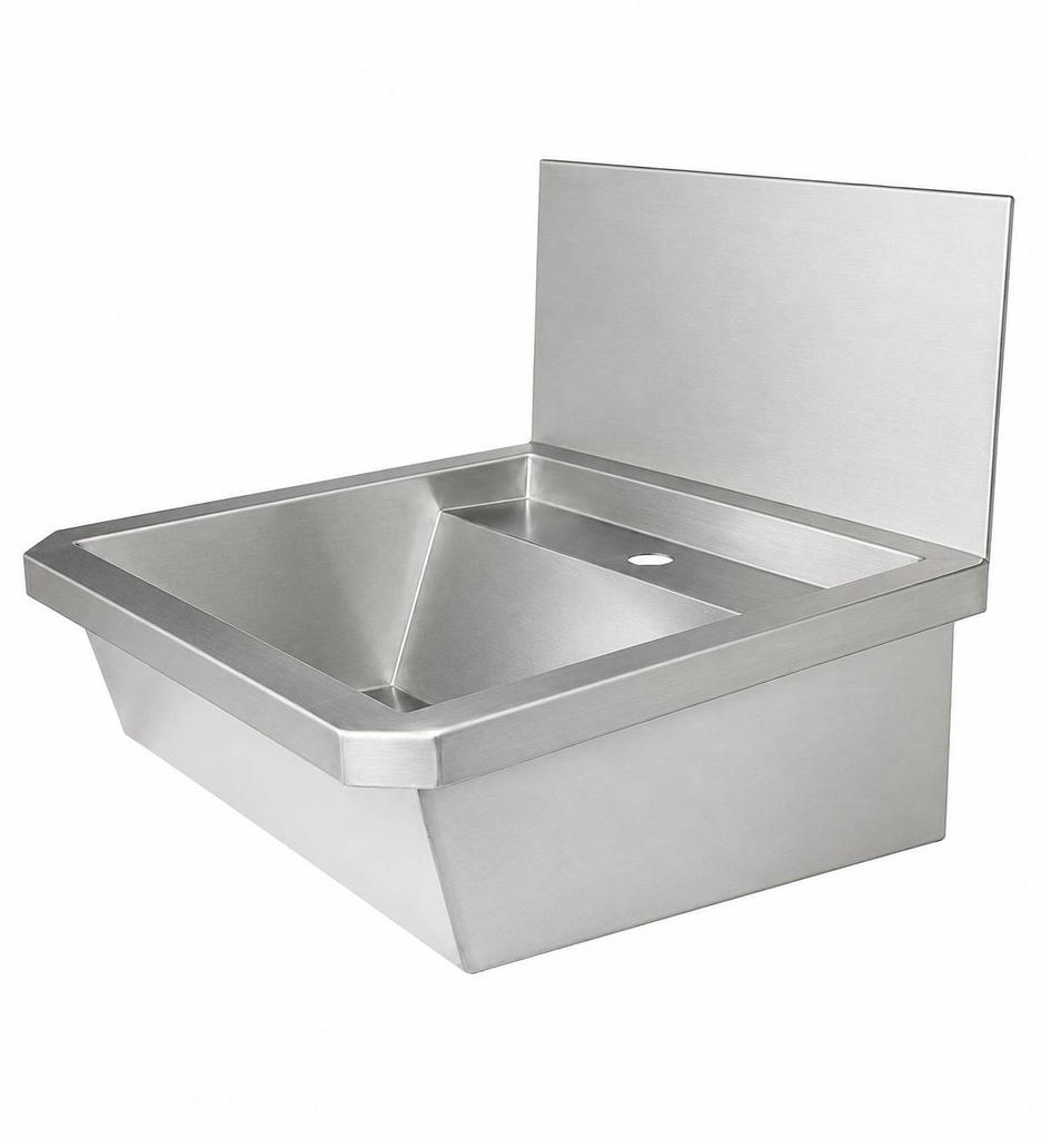 Waschbecken 1 aus Edelstahl, 600 x 468 x 438 mm