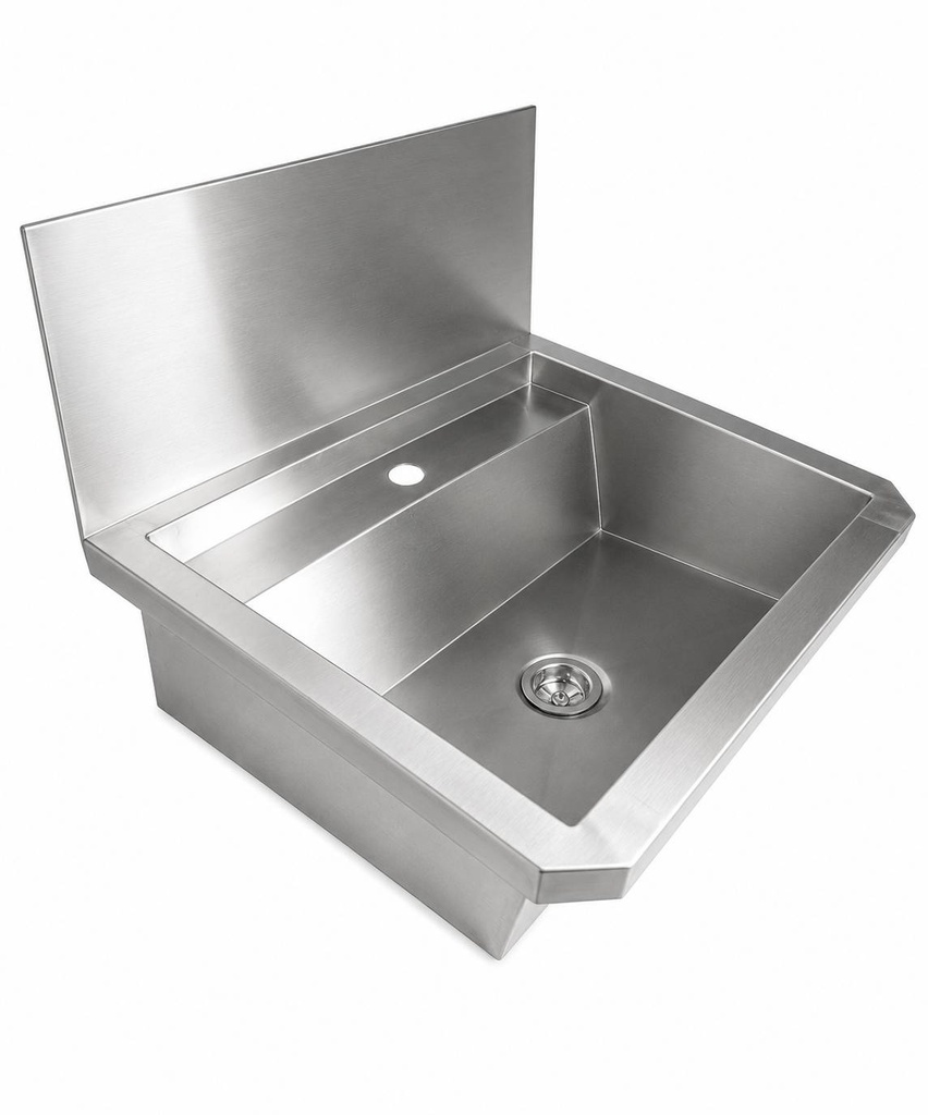 Waschbecken 1 aus Edelstahl, 600 x 468 x 438 mm