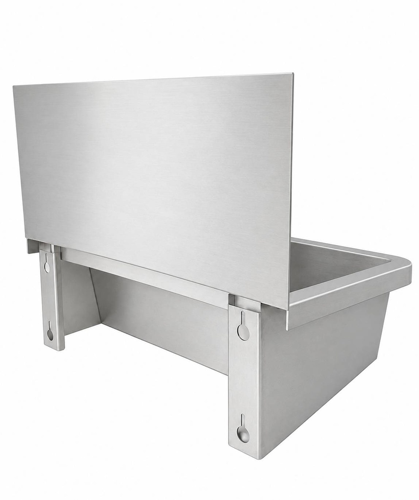 Waschbecken 1 aus Edelstahl, 600 x 468 x 438 mm