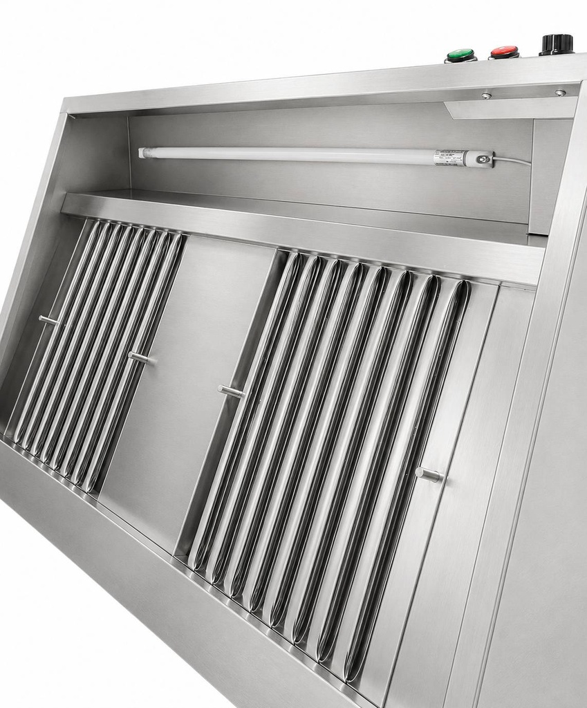 900 Wandhauben aus Edelstahl, 1200 x 900 x 450 mm
