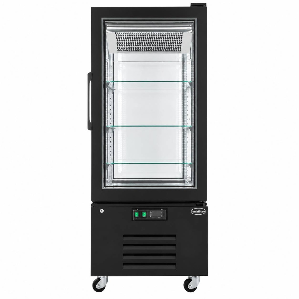 Gekühltes Gebäckvitrine, 650 x 650 x 1500 mm, schwarz