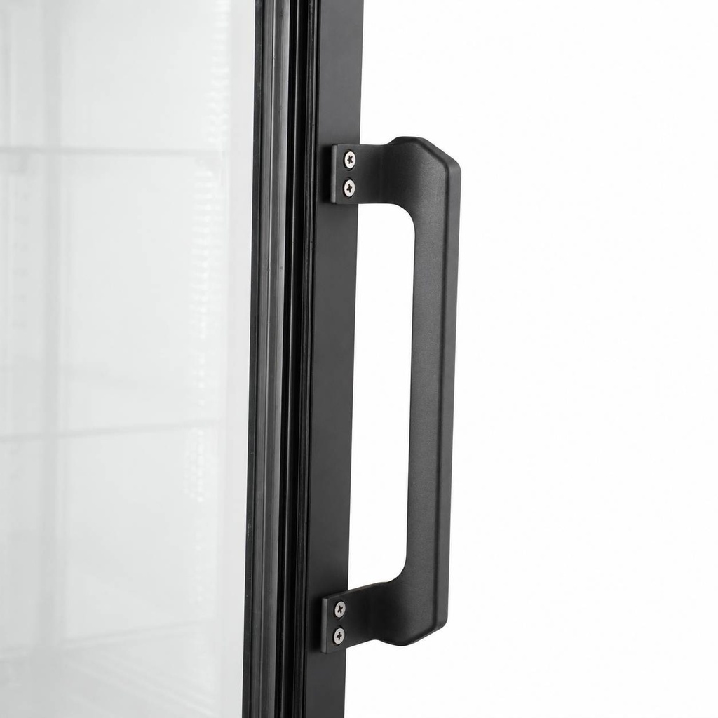 Gekühltes Gebäckvitrine, 650 x 650 x 1500 mm, schwarz