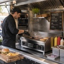 Elektro Grillplatte aus Edelstahl, 600 x 520 x 310 mm