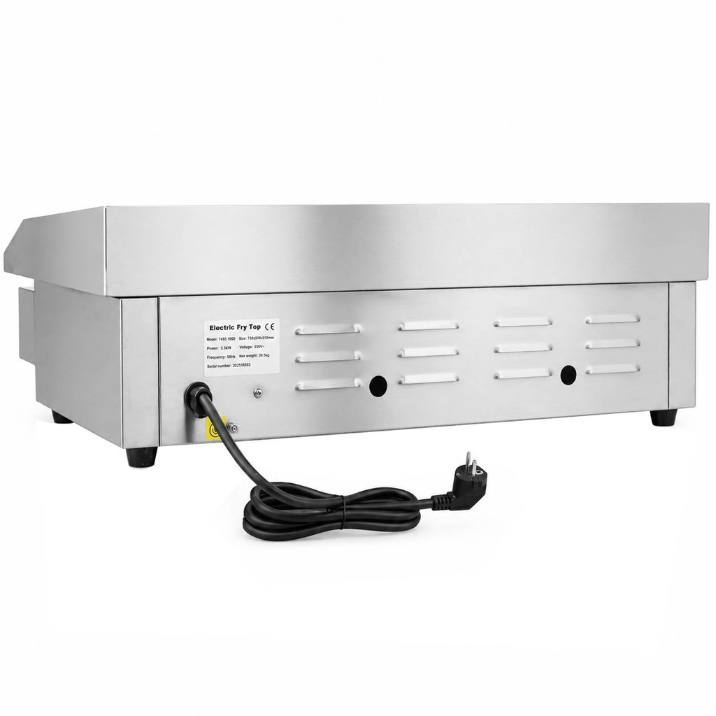Elektro Grillplatte aus Edelstahl, 730 x 510 x 230 mm