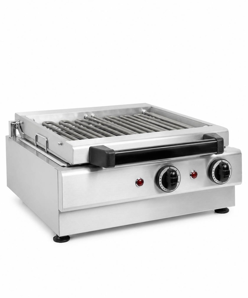 Wassergrill aus Edelstahl, 490 x 500 x 210 mm, Ø 210 mm