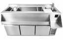 Kühltisch 3 Türen aus Edelstahl, 1600 x 760 x 1000 mm