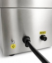 Elektro Grillplatte mit Gerillt aus Edelstahl, 360 x 450 x 220 mm